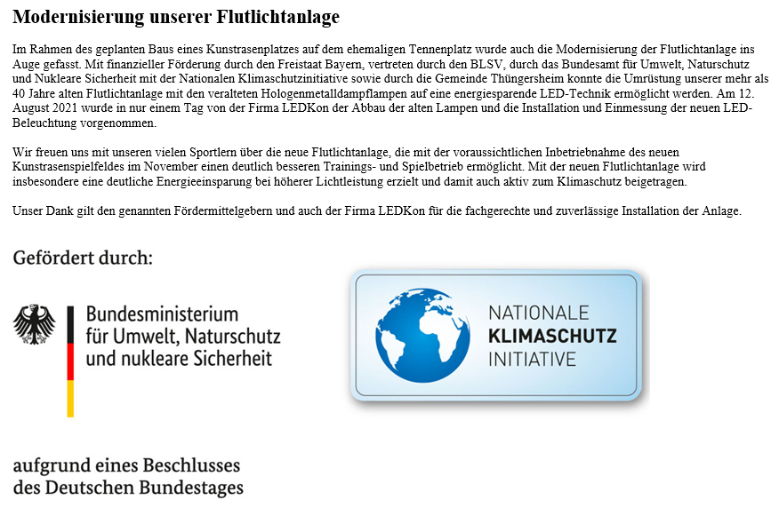 Kunstrasenplatz Projekt